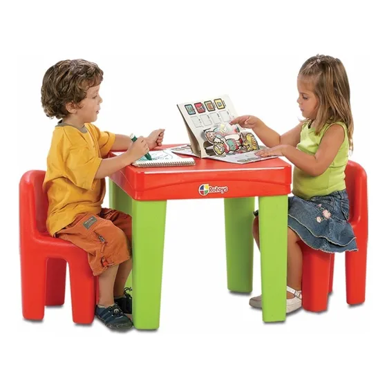 Juego De 2 Sillas Y Mesa Rotoys Combo Silla Planeta Juguete