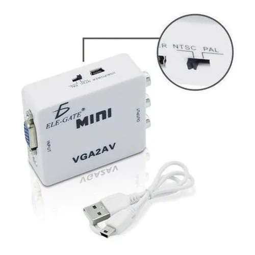 Convertidor De Video Vga A Rca Conecta Tu Cpu A Una Tv Rca