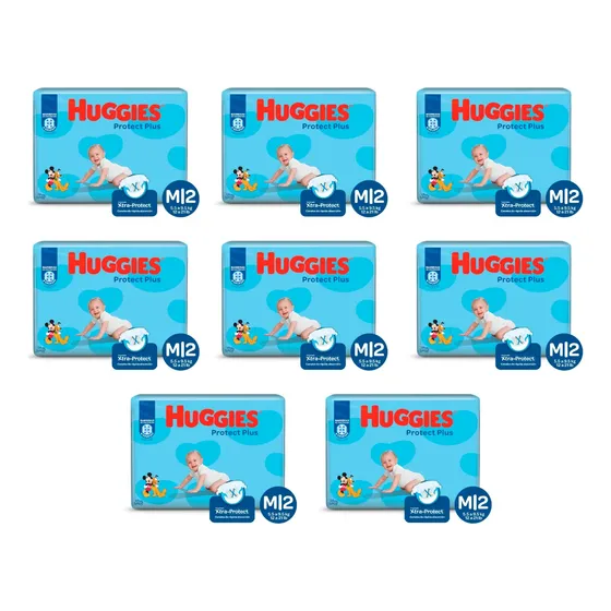 Pañal Huggies Triple Prote Talla M Bulto De 8 Paquetes
