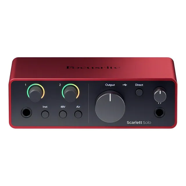 Focusrite Scarlett Solo 4ta Gen Interfaz De Audio Usb-c Color Rojo