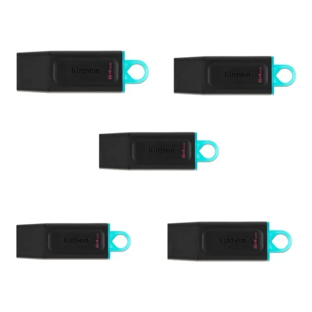 Kit 5 Pza Memoria Usb 64 Gb Kingston Exodia Dtx/64 Negro Kt