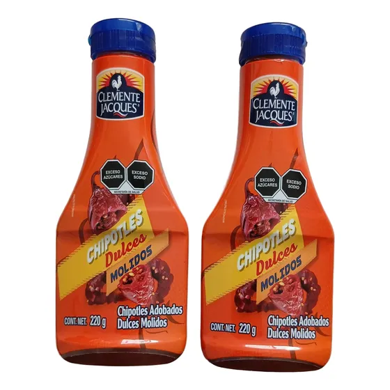 2 Pzs Chiles Clemente Jacques Chipotles Dulces Molidos 220g