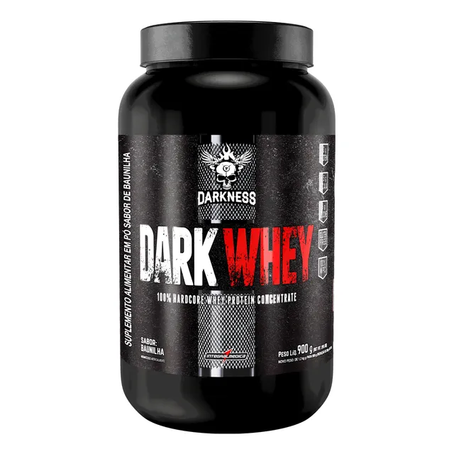 Darkness Whey Protein Integralmedica Darkwhey 100% Hardcore Sabor Baunilha