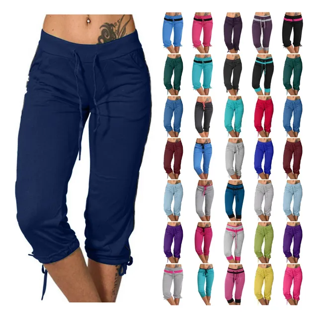 Rkstn Capris Para Mujer Verano 2 Casual Yoga Gimnasio Capri