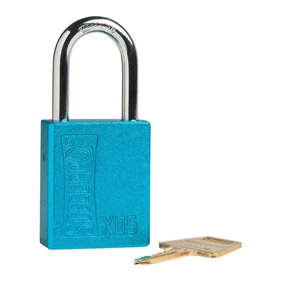 Candado Bloqueo Aluminio Anodizado 38mm X-05 Steelpro Color Azul
