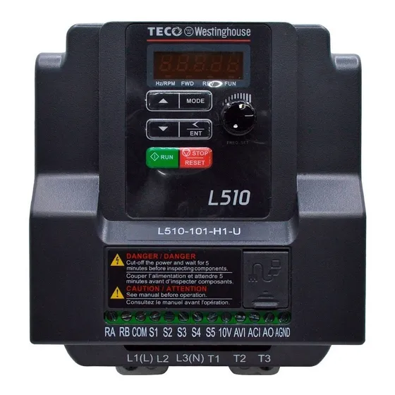 Variador Frecuencia 115vca 1hp 1 Fase Entrada L510-101-h1-u
