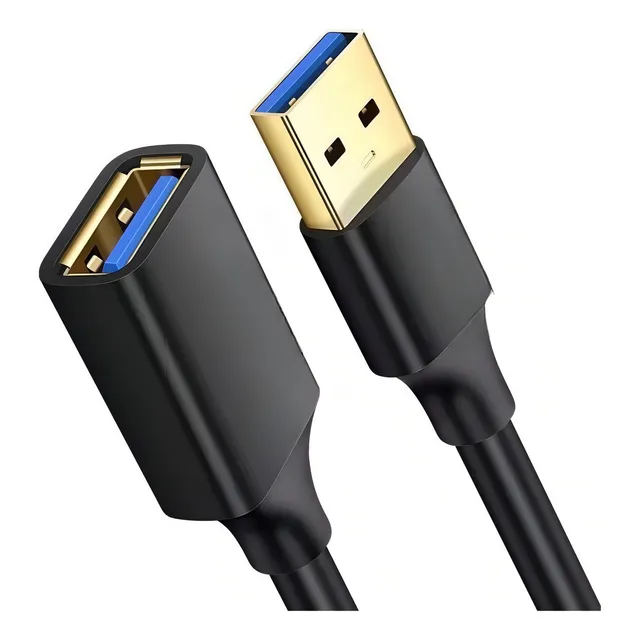 Cable Extensión Usb 3.0 Hembra Macho 5gbps 3mt Vidvie Hd06-3 Color Negro