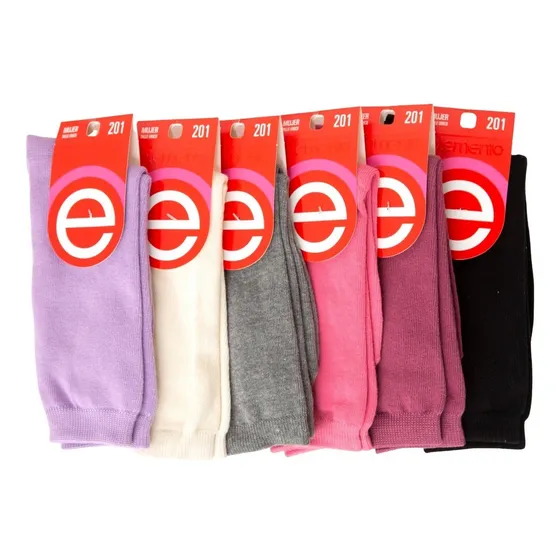 Pack X 6 Pares Medias De Mujer Lisas Elemento Art 201 