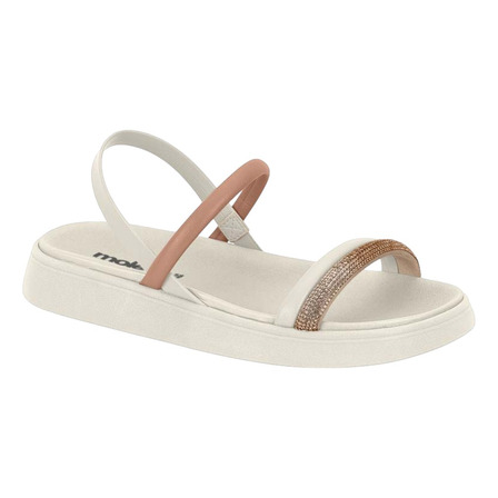 Sandalia Moleca Feminina Papete Strass Brilho Flat Original Sandalia Moleca Feminina Papete Strass Brilho Flat Original