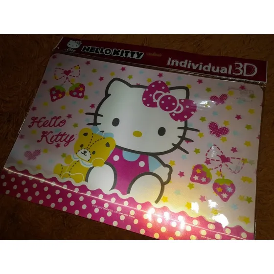Hello Kitty Individual 3d Original Sanrio 39x27cm Nuevo