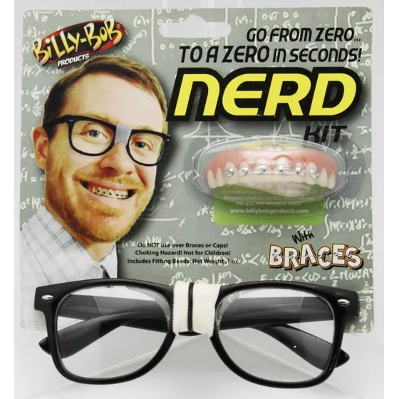 Lentes Y Dientes Con Brackets De Nerd Kit De Billy-bob