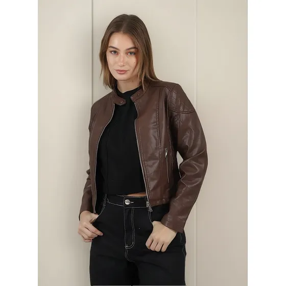 Campera Premium Nashville Ecocuero C/ Bolsillos Gu78306