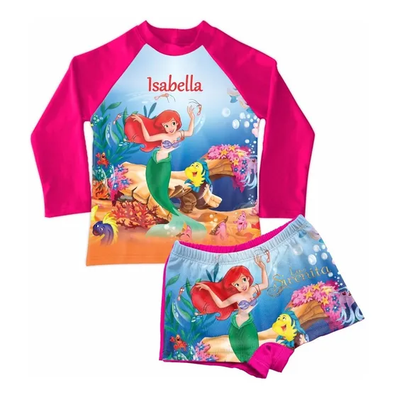 Conjunto De Traje De Baño Niña La Sirenita Sirena