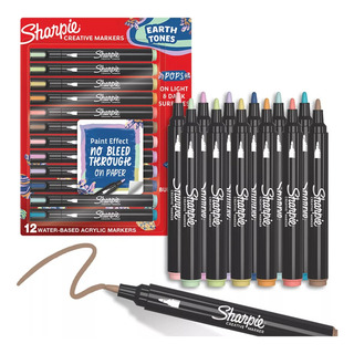 Marcadores Acrílicos Sharpie X12 Punta Bala A Base De Agua Marcadores Acrílicos Sharpie X12 Punta Bala A Base De Agua