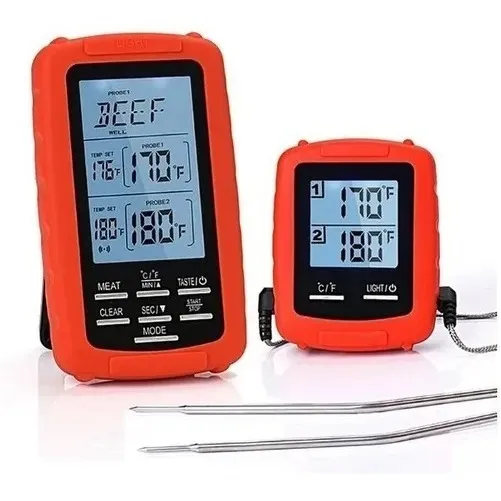 Termómetro Digital Inalámbrico/doble Sonda/timer/9 Carnes