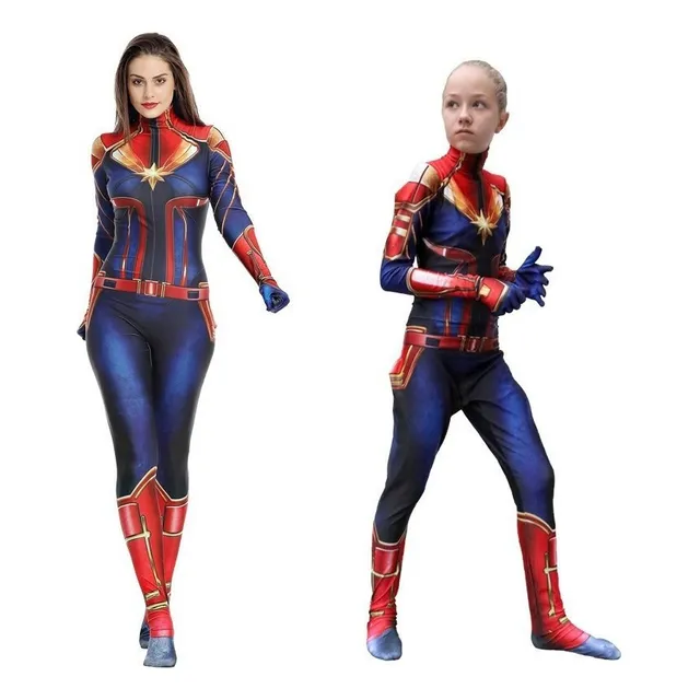 C Body De Cosplay De Capitán Marvel De Halloween Para Adultos