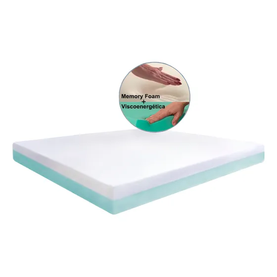 Colchoneta Memory Foam Y Viscoenergética Topper Dual 140x190