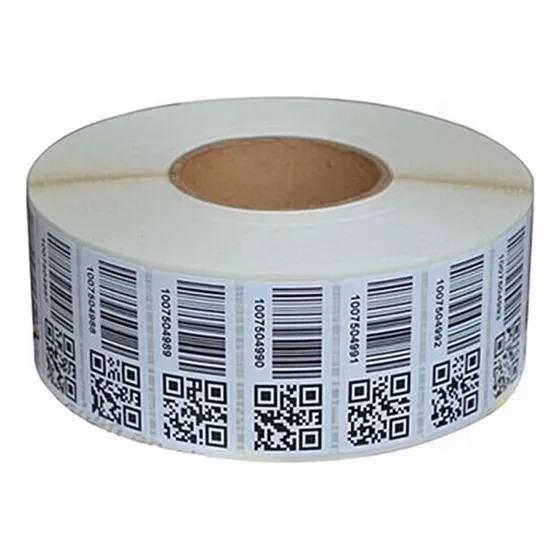 Etiquetas Impresas Codigo De Barra Qr Logo Texto Adhes 50x25