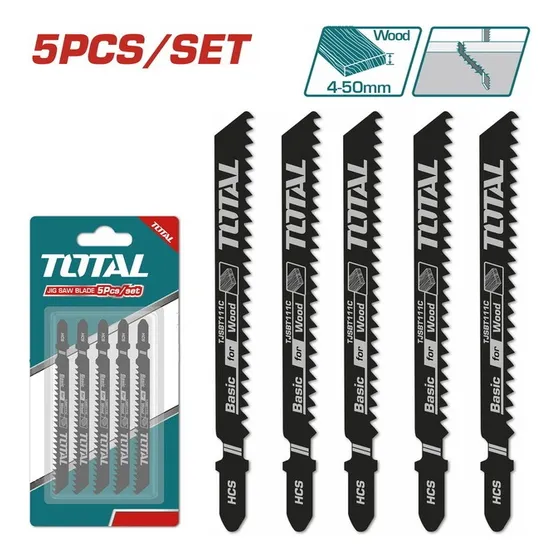 Set 5 Hojas Para Madera Sierra Caladora Total Tjsbt1111c