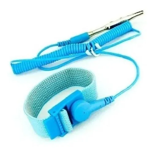 Pulsera Antiestatica Electrónica Mantenimiento Computadoras Azul