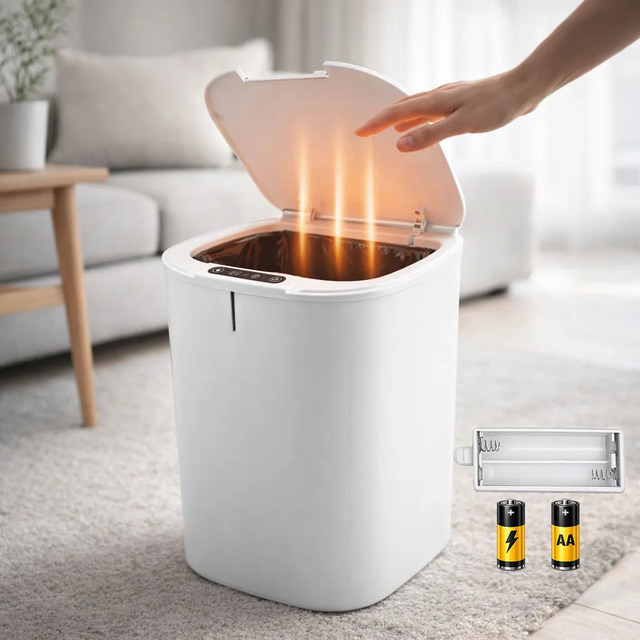 Lixeira Inteligente 16L Sensor Automático Tampa Touch