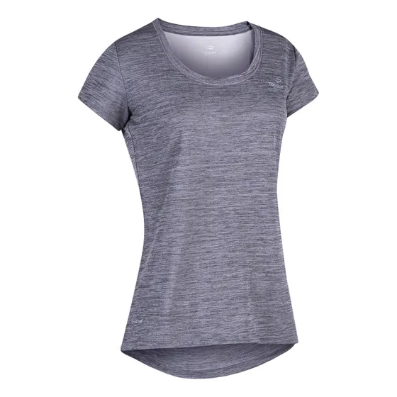Remera Deportiva Topper Básico Mujer Trng Gris Melange Med