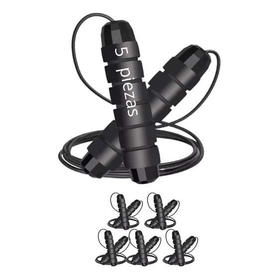 Cuerda Saltar Ml 3m Ajustable 5 Unidades Negra