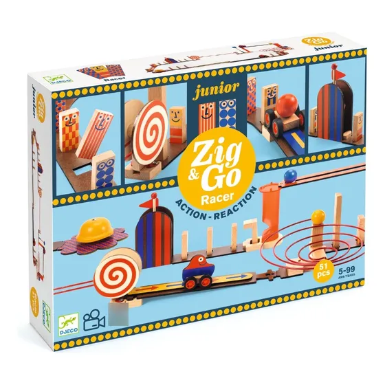 Zig & Go Junior Racer 51 Piezas Juego Acción Reacción Djeco