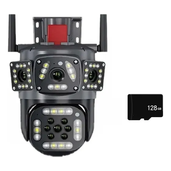 Dual Lens Cámara 8mp Ptz Wifi 4k De Pantalla Al Aire Libre