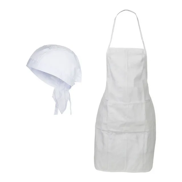 Set 1 Delantal De Cocina + 1 Gorro Bandana De Cocinero   
