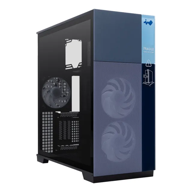 Gabinete Gamer Inwin F5 Media Torre C/templado E-atx Usbc Bk Color Negro