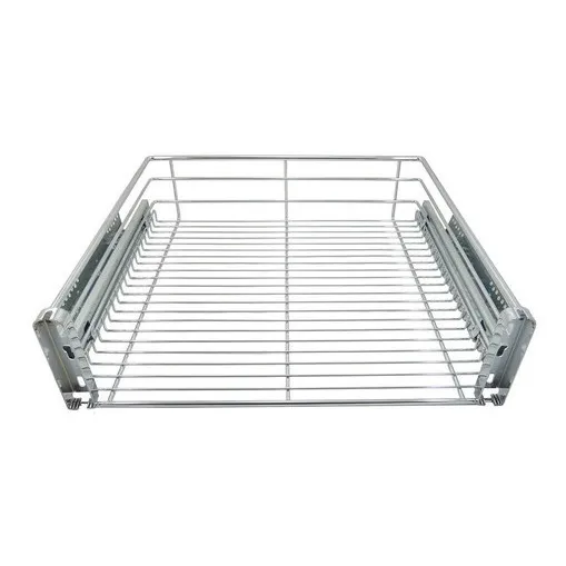 Cesta De Tubo Acero Cromado Para Mueble De 90cms *h