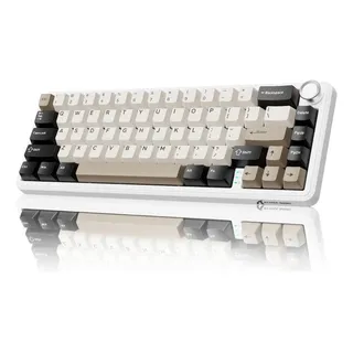 Teclado Mecânico Gamer Sem Fio Attack Shark X66 Cheese White