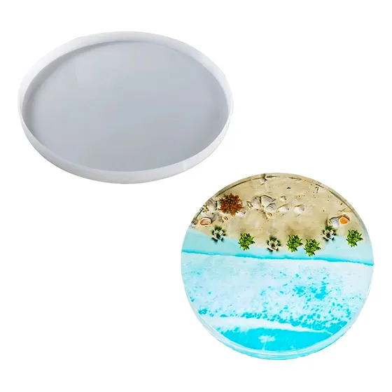 Molde De Silicone Platina Grande Formato Mesa Redonda 50cm