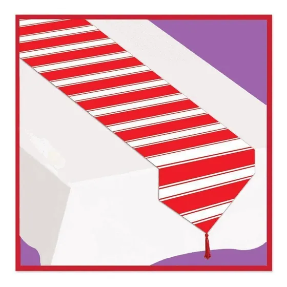Beistle Camino Mesa Raya Roja Blanca Impresa