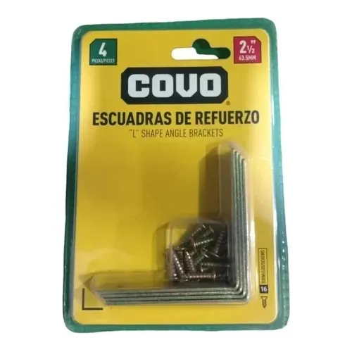 Escuadras De Refuerzo 2 1/2 Pulgada Marca Covo