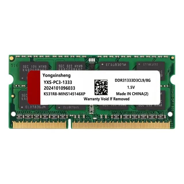 Memoria Ram Yongxinsheng Ddr3 8gb Verde 1333mhz Sodimm