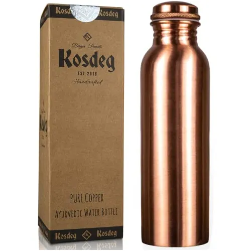Botella De Agua De Cobre De Kosdeg 34oz / 1 Litre - Brv7p