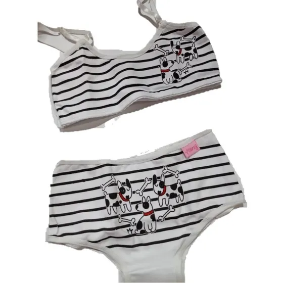 Conjunto Nena Top Pack X3 Marey De Algodón Y Lycra Estampado