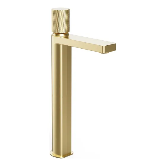Griferia Monocomando Lavatorio Alto Texture Gold Hidromet