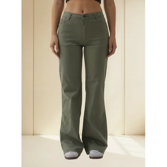 Pantalon Wideleg De Gabardina Elastizada Torine - Hiroko