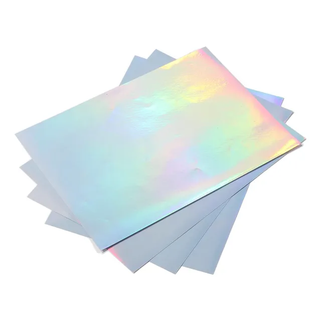 Papel Adhesivo Holográfico Imprimible Impermeable 22 Hojas