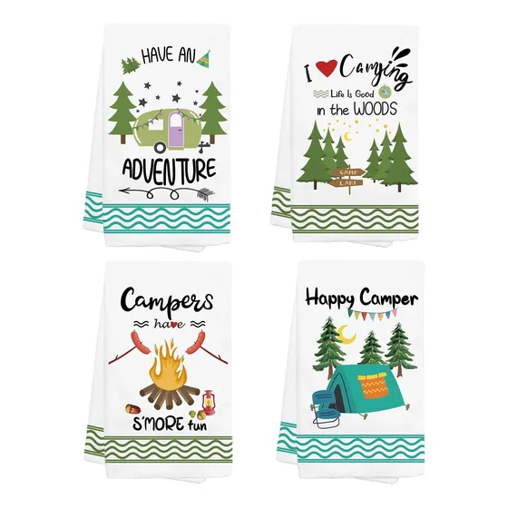 Toalla Cocina Paño Divertida Refrane Juego 4 Mano Happy Casa