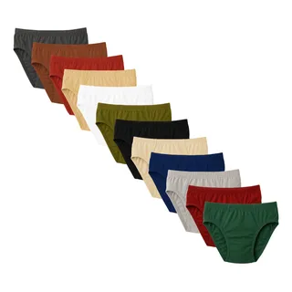 Kit 12 Cuecas Slip Adulto Tradicional 100% AlgodĂŁo Kit 12 Cuecas Slip Adulto Tradicional 100% AlgodĂŁo