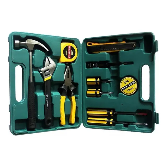 Juego De 12 Herramientas De Taller Mecanico Basicos Del Hogar Con Estuche Portatil Kit De Herramientas FSY Fasilyt YUB-097