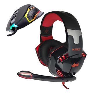 Kit Headset Fone De Ouvido C/ Microfone Mouse Gamer Led Rgb Kit Headset Fone De Ouvido C/ Microfone Mouse Gamer Led Rgb