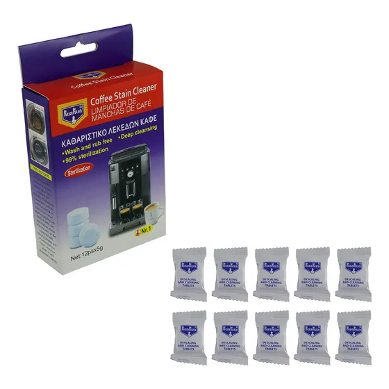 12 Piezas De Pastillas Descalcificadoras Slim Company Limpiadoras Para Maquinas De Cafeteras O Electrodomésticos