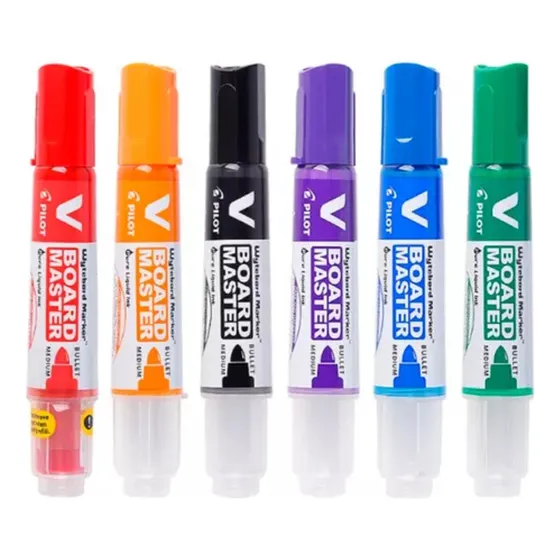 Pack X 6 Marcador Pilot V-board Master Recargable Pizarra