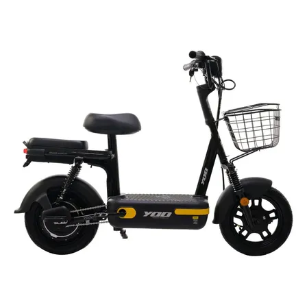 Bicicleta Elétrica Yoo Y-200 Aro 14 Scooter 350w Farol Led Preto/amarelo