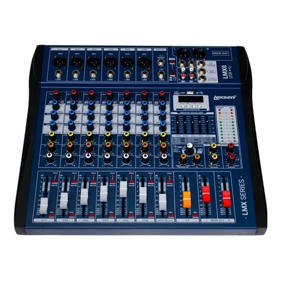 Mesa De Som Lexsen Lmx8usb 8 Canais